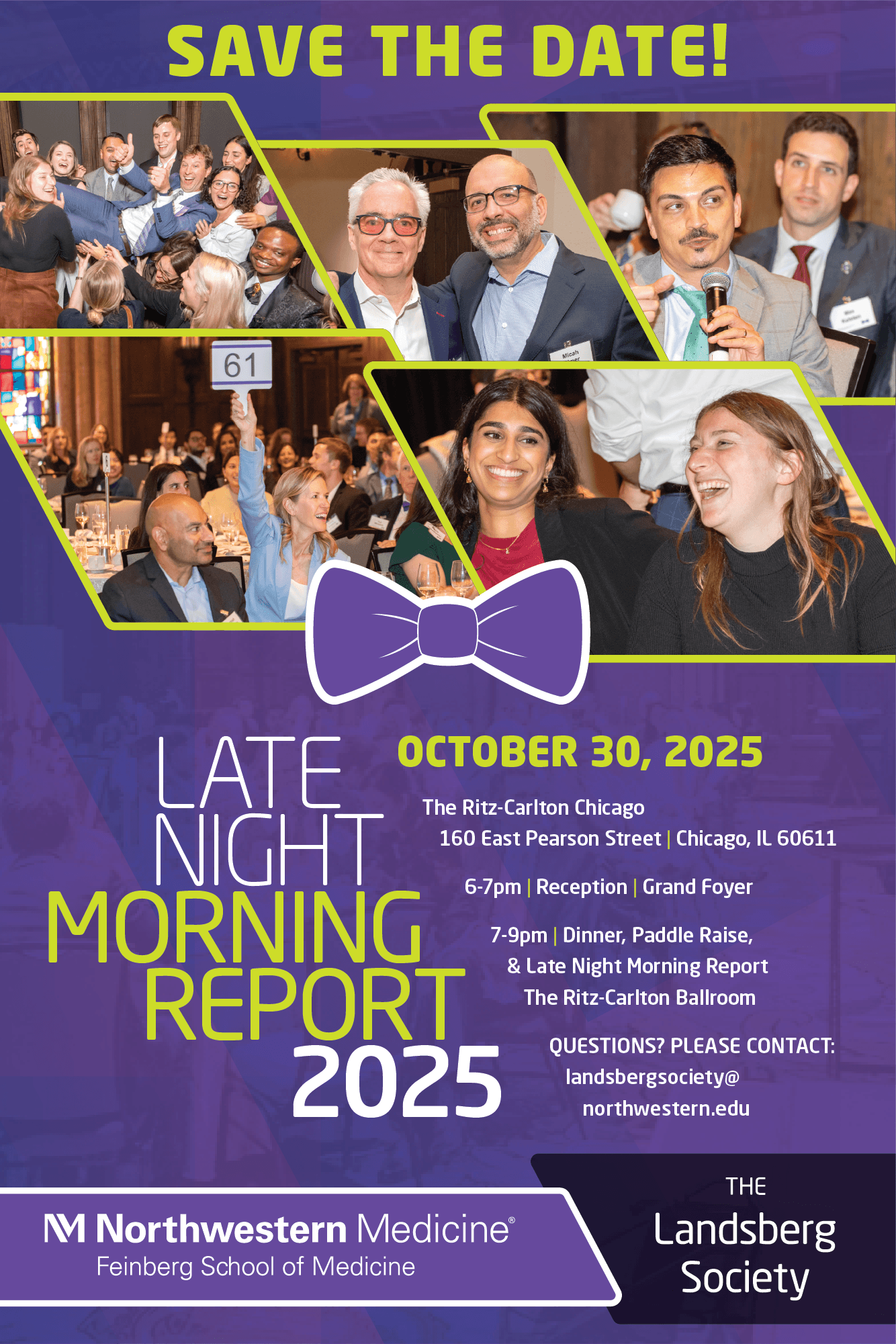 A promotional image advertising The Landsberg Society's Late Night Morning Report for Oct 2025